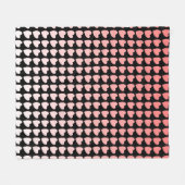 Couverture Polaire Fille Motif de coeur rose et noir (Devant (Horizontal))