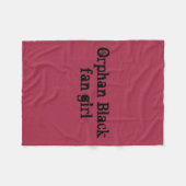 Couverture Polaire Fille noire orpheline de fan dans les lettres de (Devant (Horizontal))