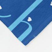 Couverture Polaire Fille Nom Fille Ciel personnalisé bleu (Coin)