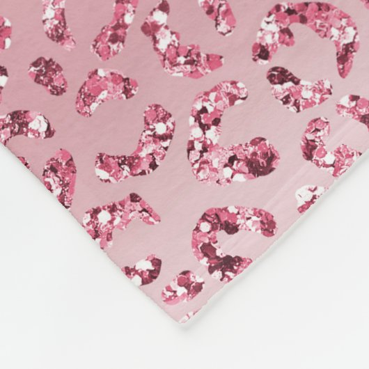 Couverture Polaire Fille Parties scintillant rose Leopard Ombre (Coin)