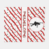 Couverture Polaire Fille Patinage sur glace Sprinkel Personnalisé (Devant (Horizontal))