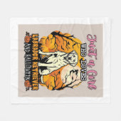 Couverture Polaire Fille qui aime Labrador Retriever Halloween Sorciè (Devant (Horizontal))
