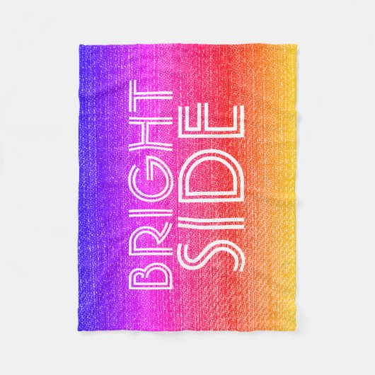 Couverture Polaire Fille Retro Arc-en-ciel brillant côté heureux (Devant)