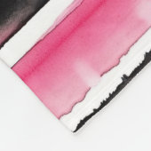 Couverture Polaire Fille rose blanc rayures noires (Coin)