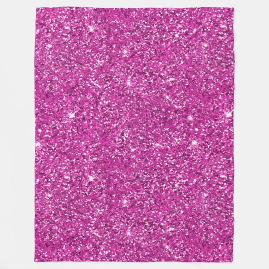 Couverture Polaire Fille rose brillante Parties scintillant (Devant)
