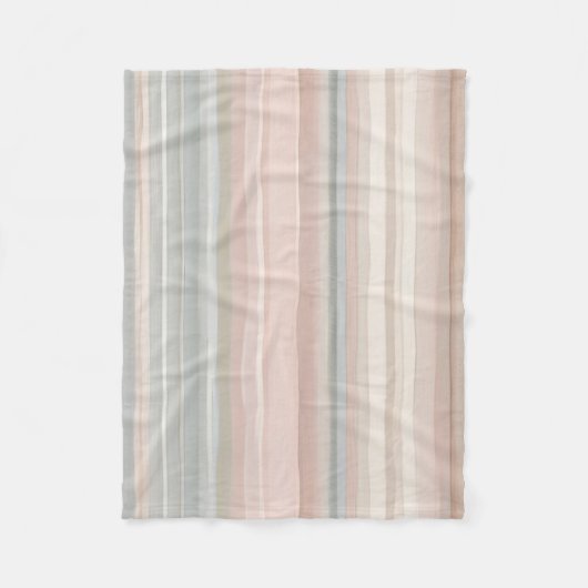 Couverture Polaire Fille rose et Mint Moderne bande côtière (Devant)