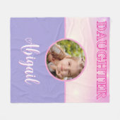Couverture Polaire Fille rose & Lilac pourpre Photo personnalisée et  (Devant (Horizontal))