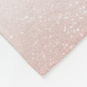 Couverture Polaire Fille Rose Or Moderne Chic Monogramme Élégant (Coin)