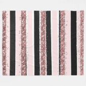 Couverture Polaire Fille Rose or rose noir Parties scintillant rayure (Devant (Horizontal))