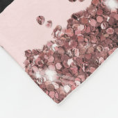 Couverture Polaire Fille Rose or rose noir Parties scintillant rayure (Coin)