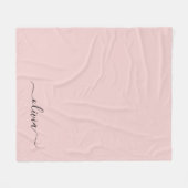 Couverture Polaire Fille rose rousse Vierge Script Monogramme Nom Mod (Devant (Horizontal))