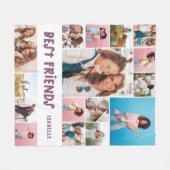 Couverture Polaire Fille violet 16 photo meilleur ami moderne simple  (Devant (Horizontal))