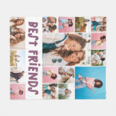 Couverture Polaire Fille violet 16 photo meilleur ami moderne simple (Devant (Horizontal))