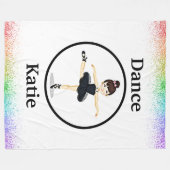 Couverture Polaire Filles Ballerina Danse Ballet Blanche polaire (Devant (Horizontal))