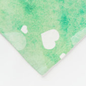 Couverture Polaire Filles Basketball Aquarelle avec Coeurs flottants (Coin)