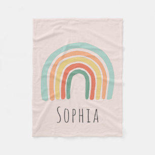 Couverture Polaire Filles Boho rose Arc-en-ciel Enfants