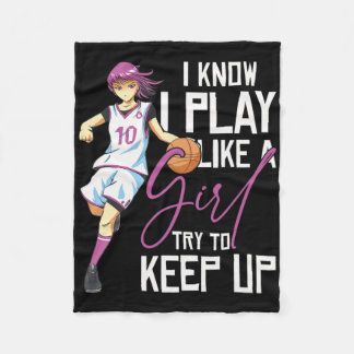 Couverture Polaire Filles Bysketbyll Je Sais Que Je Joue Comme Une Fi