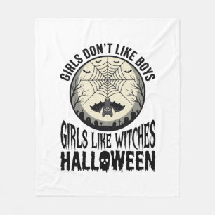 Couverture Polaire Filles comme sorcières Halloween Design Vector Vin