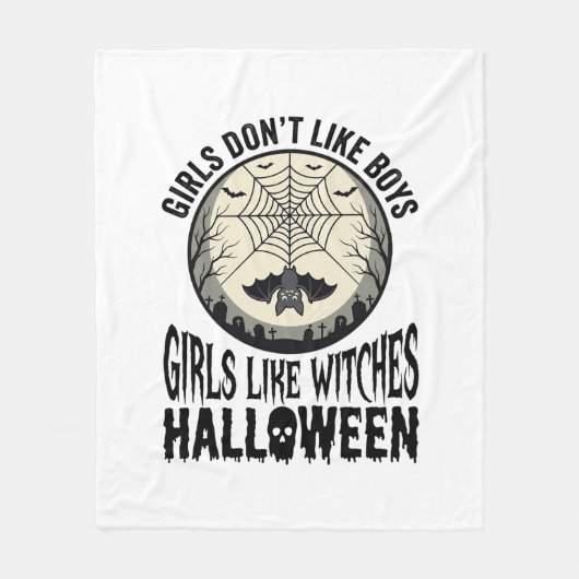 Couverture Polaire Filles comme sorcières Halloween Design Vector Vin (Devant)