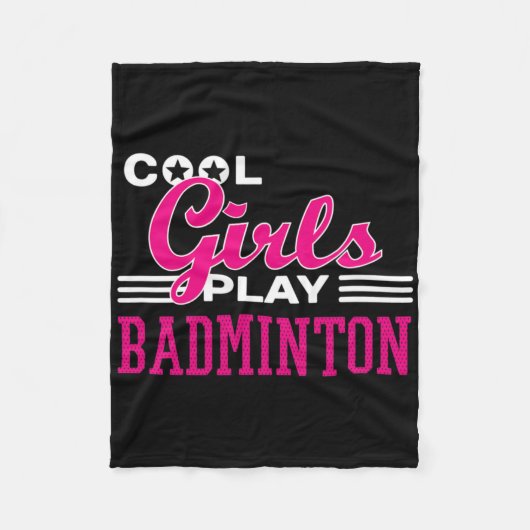 Couverture Polaire Filles cool Jouer Badminton 1 (Devant)