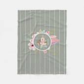 Couverture Polaire Filles Croix Florale Bautizo Baptême rose Fleurs (Devant)