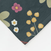 Couverture Polaire Filles Cute Marine Bleu Moderne Fleurs Botaniques (Coin)