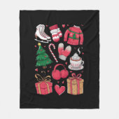 Couverture Polaire Filles de vacances Costume mignon Drôle Noël (Devant)