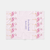 Couverture Polaire Filles flamants roses Blanche polaire (Devant (Horizontal))