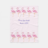 Couverture Polaire Filles flamants roses Blanche polaire (Devant)