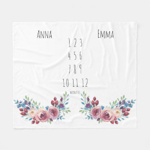 Couverture Polaire Filles florales Jumeau Jalon