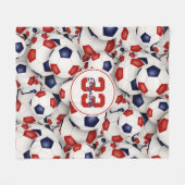 Couverture Polaire filles garçons interminables balles de football ro (Devant (Horizontal))