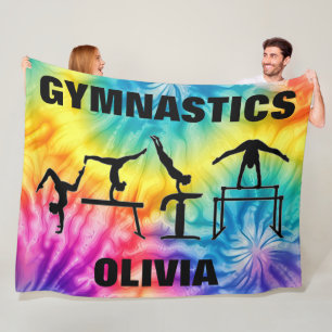 Couverture Polaire Filles Gymnastique Arc-en-ciel torsades Blanche po