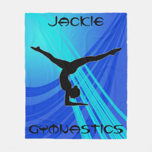 Couverture Polaire Filles Gymnastique Bleu Abstrait
