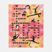 Couverture Polaire Filles Gymnastique Compétences Mots-croisés Bright (Devant)