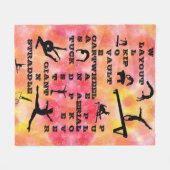 Couverture Polaire Filles Gymnastique Compétences Mots-croisés Bright (Devant (Horizontal))