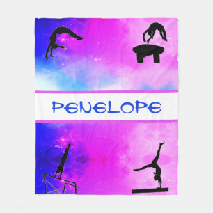 Couverture Polaire Filles Gymnastique Événements Abstraite