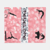 Couverture Polaire Filles Gymnastique Événements Glitz et Glam (Devant (Horizontal))