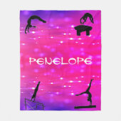 Couverture Polaire Filles Gymnastique Événements Pink / Purple Blanke (Devant)