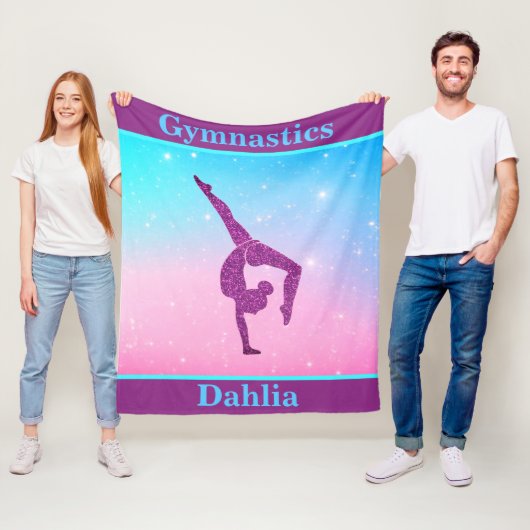 Couverture Polaire Filles Gymnastique Leap Pastel Fleece Blanket (En situation)