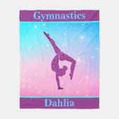 Couverture Polaire Filles Gymnastique Leap Pastel Fleece Blanket (Devant)