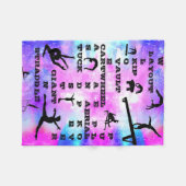 Couverture Polaire Filles Gymnastique Mots-croisés Compétences Fleece (Devant (Horizontal))