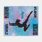 Couverture Polaire Filles Gymnastique Sol, Bars, Poutres, Vault Paste (Devant (Horizontal))