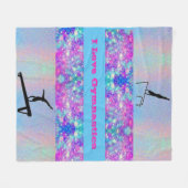 Couverture Polaire Filles I Love Gymnastique Blanche polaire (Devant (Horizontal))