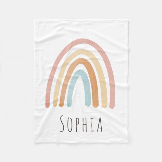 Couverture Polaire Filles Jote Boho Aquarelle Arc-en-ciel Enfants (Devant)