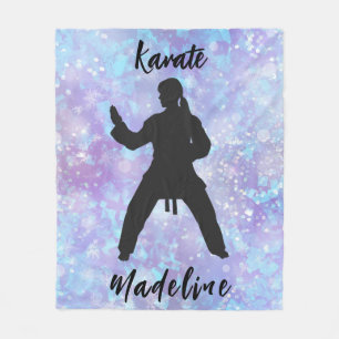 Couverture Polaire Filles Karate Blue Purple Personnalisé
