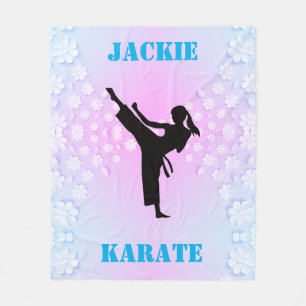Couverture Polaire Filles Karate Floral