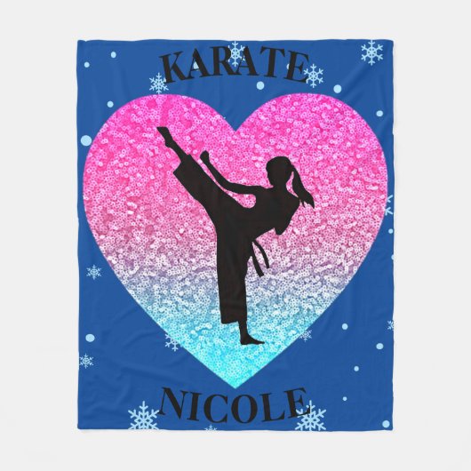 Couverture Polaire Filles Karate Snowflake Blanket (Devant)