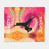 Couverture Polaire Filles Karate Tropical Swirl Fleece Blanket (Devant (Horizontal))