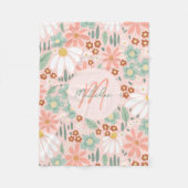Couverture Polaire Filles mignonne Chic Rose Fleur sauvage de marguer (Devant)