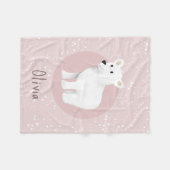 Couverture Polaire Filles mignonne Rose Hiver Ours Polaire Vacances E (Devant (Horizontal))